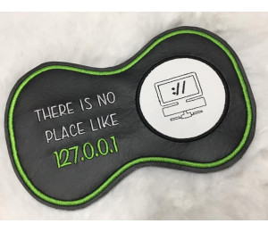 Stickdatei ITH - MugRug Geek "Home ist where my 127.0.0 is"